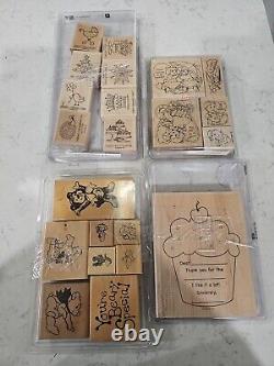 Stampin' Up! Vintage Valentines, fun And Fast Notes, Stamps Rubber Rare Retired