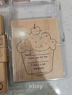 Stampin' Up! Vintage Valentines, fun And Fast Notes, Stamps Rubber Rare Retired