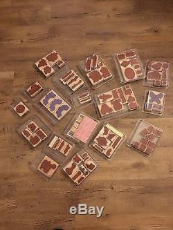 Stampin Up WELL CARED FOR Lot of 87 Wood Mount Stamps 18 sets