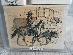 Stampin' Up! / WILD WILD WEST / SET OF 6 STAMPS / MOUNTED, USED