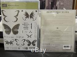Stampin Up Watercolor Wings Photopolymer Stamp Set & Bold Butterfly Framelits