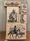 Stampin' Up! Wild Wild West, 2002 Complete Set of 6, Cowboy, Horse, Boots, Hat