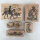 Stampin Up Wild Wild West 2002 Set Of 6 With Box Stamps