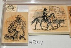Stampin' Up Wild Wild West Rubber Stamp Set Rare Cowboy Set 2002