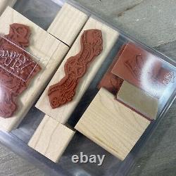 Stampin Up Wild Wild West Rubber Stamp Set of 6 2002 Cowboy Western Never Inked