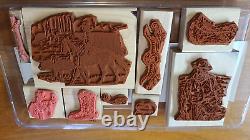 Stampin' Up! Wild, Wild West Wood Mounted Rubber Stamp Set + Extra Stamps