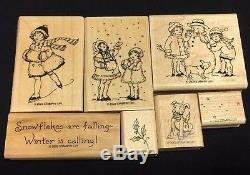 Stampin Up Winter Is Calling RETIRED & RARE Complete Set Snowflakes Holly 2003