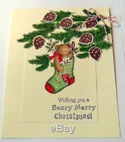 Stampin Up Winter Wishes clear set & dies by daveSled Skates PineconeChristmas