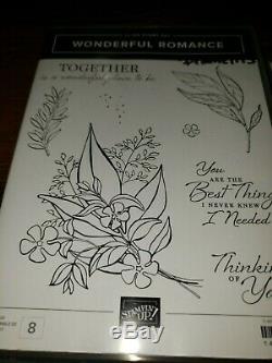 Stampin Up Wonderful Romance Stamp Set and coordinating Thinlits RETIRED