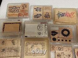 Stampin' Up Wood MULTIPLE SETS. Christmas. Hearts. Thanks. Floral. Bears. Greetings