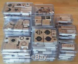 Stampin Up Wood Mount Stamp Sets (51 Sets) HUGE LOT Retired