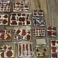 Stampin Up Wood Rubber Stamp Lot of 200 + Vintage 90s and 2000s Craft Set