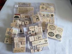 Stampin Up Wood Stamps Huge Lot of 14 Stamp Sets LOT 2
