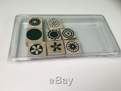 Stampin Up Wood Wooden Rubber Stamp Set Big Pieces