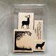Stampin Up! Wooden Rubber Stamp Nature Silhouettes Set of 4