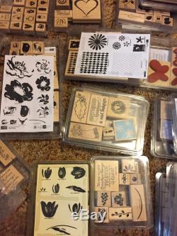 Stampin' Up! Wooden Stamp Sets, New & Used, 33 Sets, BONUS Extra Free Stamps