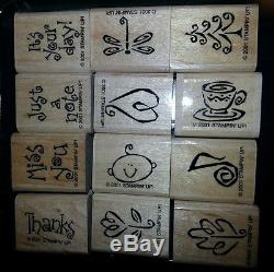 Stampin Up Year Round Cheer Set of 12 Rubber Stamps