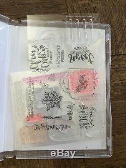 Stampin Up retired, CUP OF CHRISTMAS Stamp Set & UnBranded matching Cheer Dies