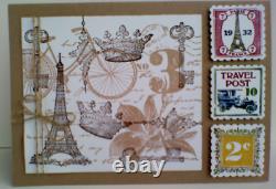 Stampin Up retired, POSTAGE DUE, POST CARD 2 Stamp sets & PUNCH Vintage Bundle
