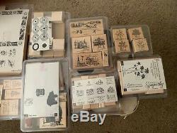 Stampin Up retired grouping 12 sets some NIP unmounted