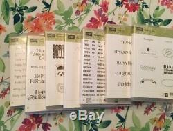 Stampin' Up words, numbers, stamps sets Used, not abused One price takes all