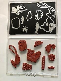 Stampin up Best Catch Stamp & Die SetsUsed Free Shipping