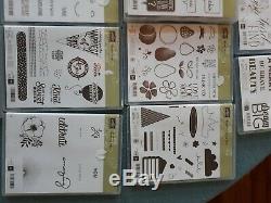 Stampin up HUGE LOT OF 16 SETS RETIRED 16 NEW SEE GREAT LOT