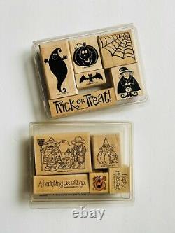 Stampin up Halloween Set and Retired Rare Stamps (set Of 2)
