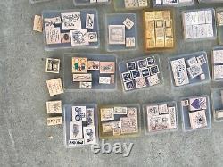 Stampin up! LOT 40 used stamp sets (225+ total) rubber stamps holiday/seasonal