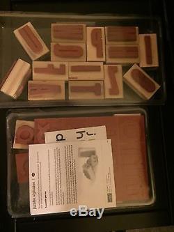 Stampin up! Large Lot Wood Mounted Rubber Stamps (19 sets in all)