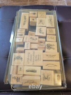Stampin' up Rubber Stamps Wooden Mounted 29 sets & loose sets 400 stamps