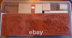 Stampin up Wild Wild West complete set of 6 wood mounted rubber stamp set