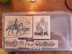 Stampin up Wild Wild West wood mounted rubber stamp set