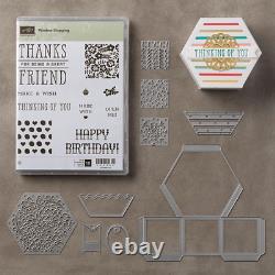 Stampin up Window Shopping clear-mount stamp set + Window Box thinlits dies