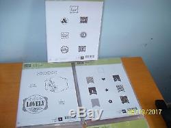 Stampin up huge lot sets UNMOUNTED rubber stamps mixed floral phrases MISC