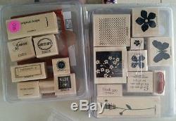 Stampin up lot. 24 wood stamp sets and 15 punches