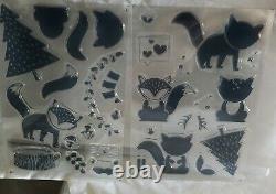 Stampin up stamp and punch set Foxy Friends