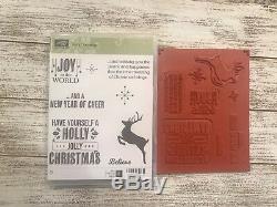 Stampin up stamp sets Jolly Christmas Photopolymer- USED