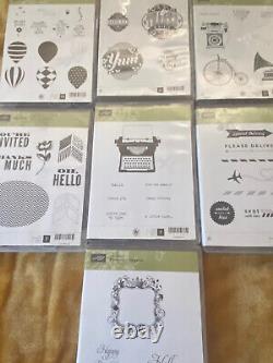 Stampin up stamp sets LOT 21 boxes 9 ink pads 46 stamps Please READ THX
