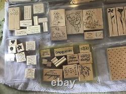 Stampin up stamp sets lot (Roughly 208 Stamps) Retired (40 Sets)