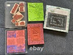 Stampin up stamp sets lot over 200 pieces assorted stamps retired/old/new