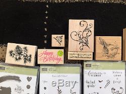 Stampin up stamps, wooden stamps, and misc stamp sets- used