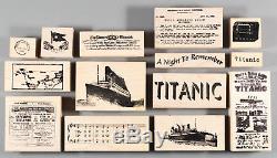 Titanic Set of Rubber Stamps Ship Wreck Disaster History White Star LIne