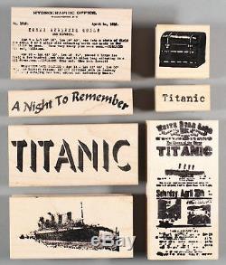 Titanic Set of Rubber Stamps Ship Wreck Disaster History White Star LIne