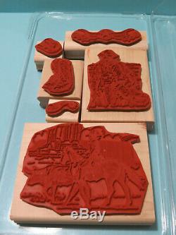 USED WILD WILD WEST Stampin Up Set RETIRED Rare Horse Cowboy Boots Spurs Saddle