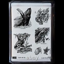 Under the Sea STAMPIN UP SET Ultra Rare 6 Stamp Humpback Whale Orca Dolphin Fish