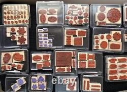 VALUE LOT Stampin' Up! Wood Mount 20 stamp sets Holiday Alphabet Words Birthday