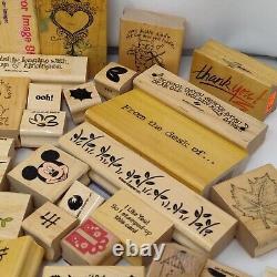 Vintage Lot Of 230+ Mixed Rubber Stamps Stamp Some Stampin Up Sets Scrapbook