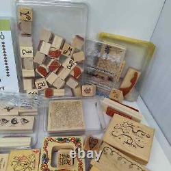 Vintage Lot Of 270+ Mixed Rubber Stamps Stamp Some Stampin Up Sets Scrapbook