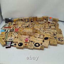 Vintage Lot Of 270+ Mixed Rubber Stamps Stamp Some Stampin Up Sets Scrapbook